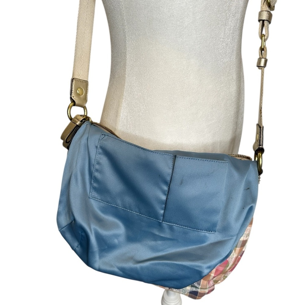 Coach Poppy Daisy Madras Signature Plaid Crossbody - Picture 9 of 17